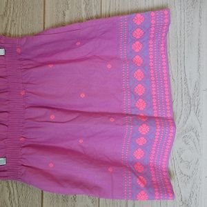 J. Crew printed linen pink mini skirt